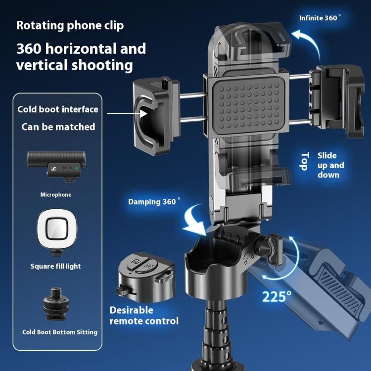 P15T Mini Portable Selfie Stick Photography Bluetooth Phone Stand Tripod, P15T