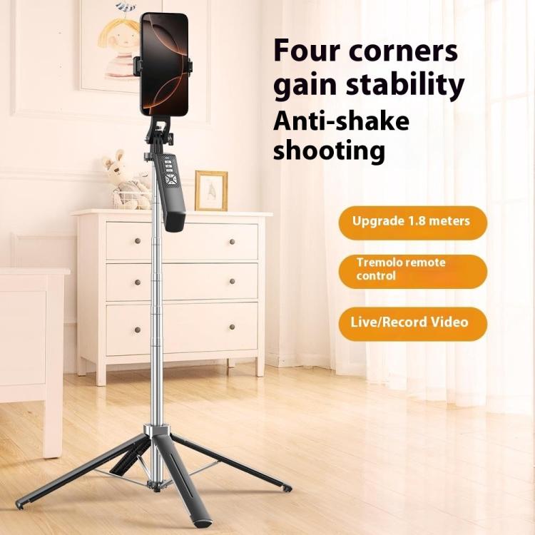 P18 Portable Travel Selfie Stick Retractable Anti-Shake Gimbal Phone Holder, P18