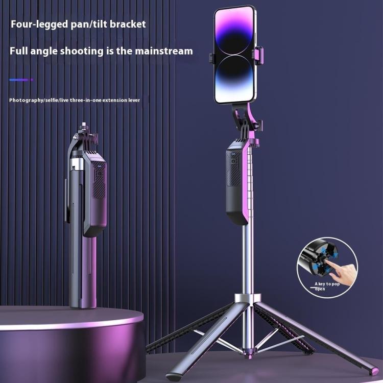 P18 Portable Travel Selfie Stick Retractable Anti-Shake Gimbal Phone Holder, P18