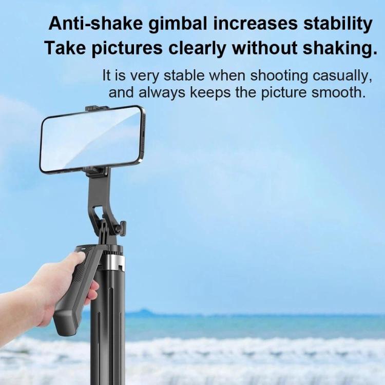 P18 Portable Travel Selfie Stick Retractable Anti-Shake Gimbal Phone Holder, P18