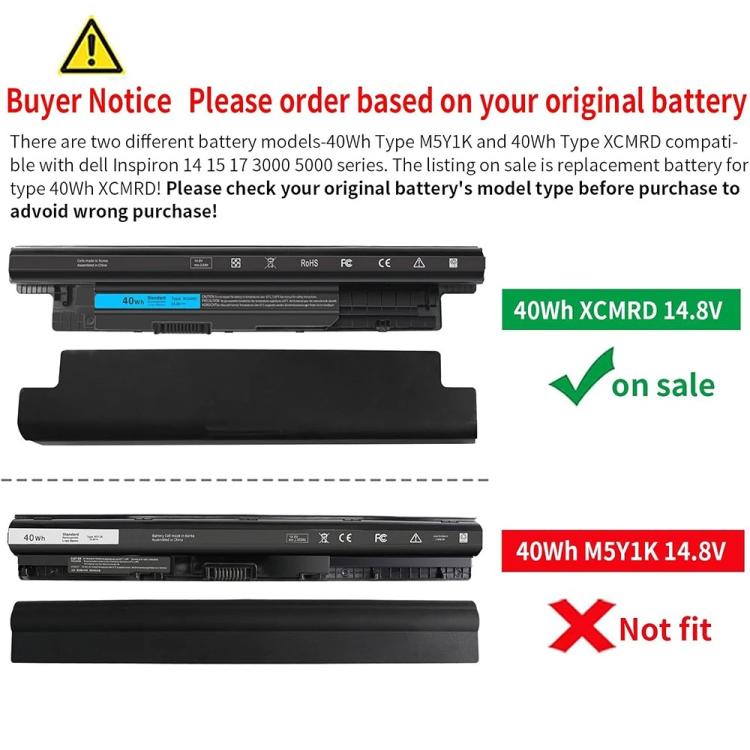 Battery for Dell Inspiron 15 3000 Series 3542 3543 3521 17 3721 3737 15R 5537 5521 17R 5737