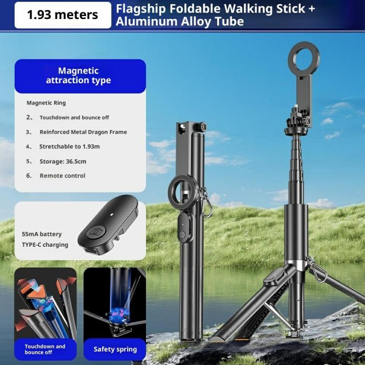 P27-MF Portable Extendable Magnetic Selfie Stick Tripod, P27-MF