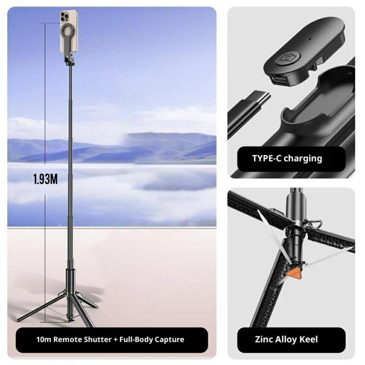 P27-MF Portable Extendable Magnetic Selfie Stick Tripod, P27-MF