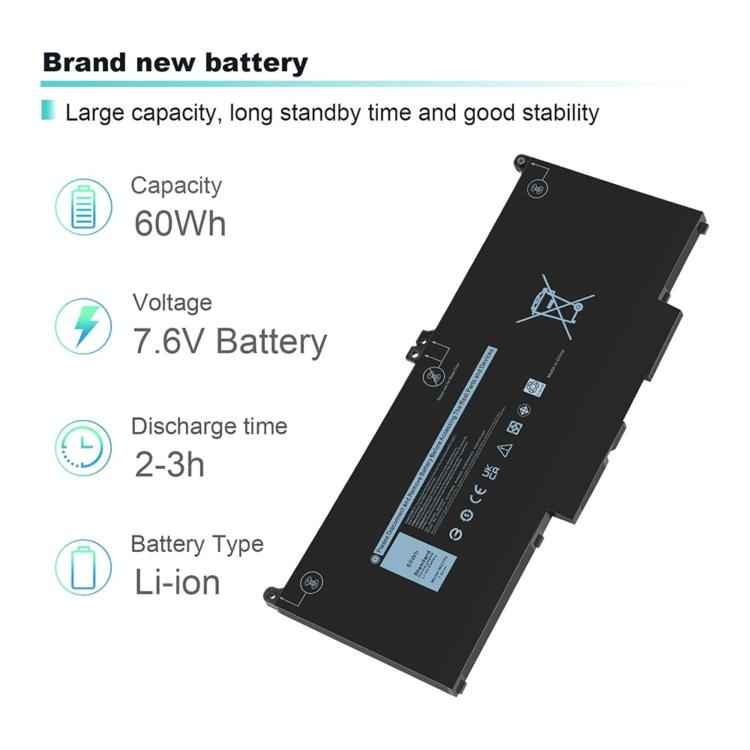 7600mAh Laptop Battery For Dell Latitude 5300 5310 7300 7400, MXV9V