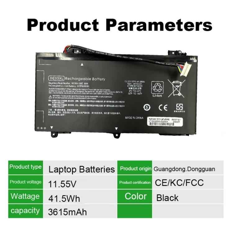 3615mAh Laptop Battery Replacement For HP TPN-Q171 14-AL027TX AL127TX, SE03XL
