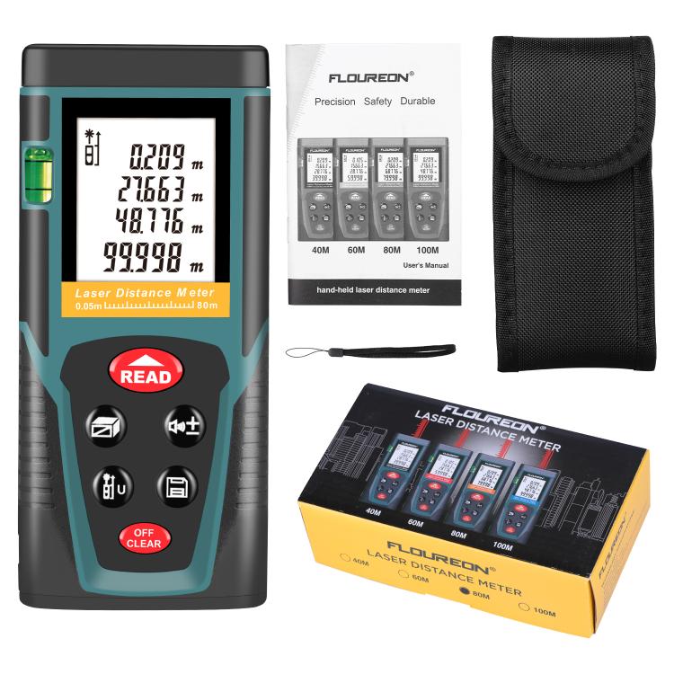 RZG80 80M Laser Distance Meter Handheld Portable Laser Measuring Tool, RZG80