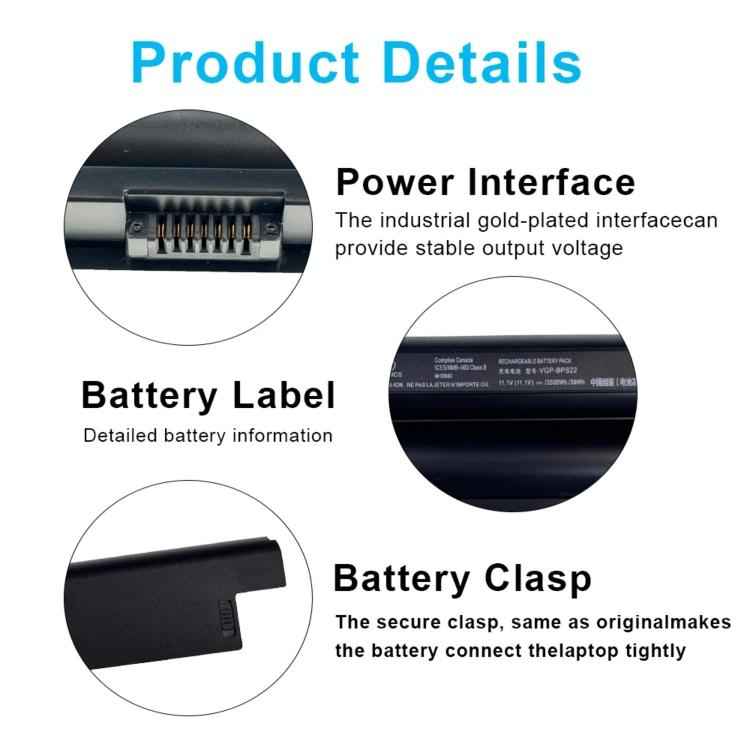 4400mAh Laptop Batteries For Sony PCG-61212t 61211T, VGP-BPS22