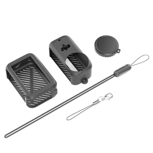 Transmission Module & Lens & Body 3 in 1 Silicone Shockproof Protective Cover with Lanyard, For DJI Osmo Nano