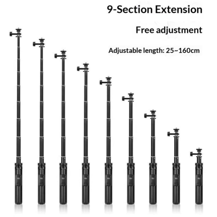 YUNTENG VCT-363 For Smartphone / DJI Pocket 3 Extension Pole Selfie Stick Tripod Stand, VCT-363