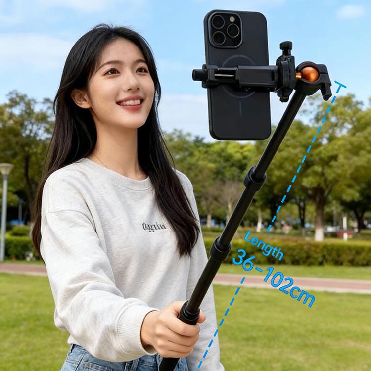 YUNTENG VCT-8068 For Live Streaming 1.98m Adjustable Phone Holder Camera Tripod Stand, VCT-8068