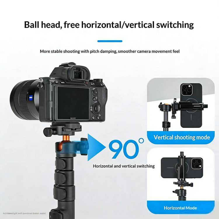 YUNTENG VCT-8068 For Live Streaming 1.98m Adjustable Phone Holder Camera Tripod Stand, VCT-8068