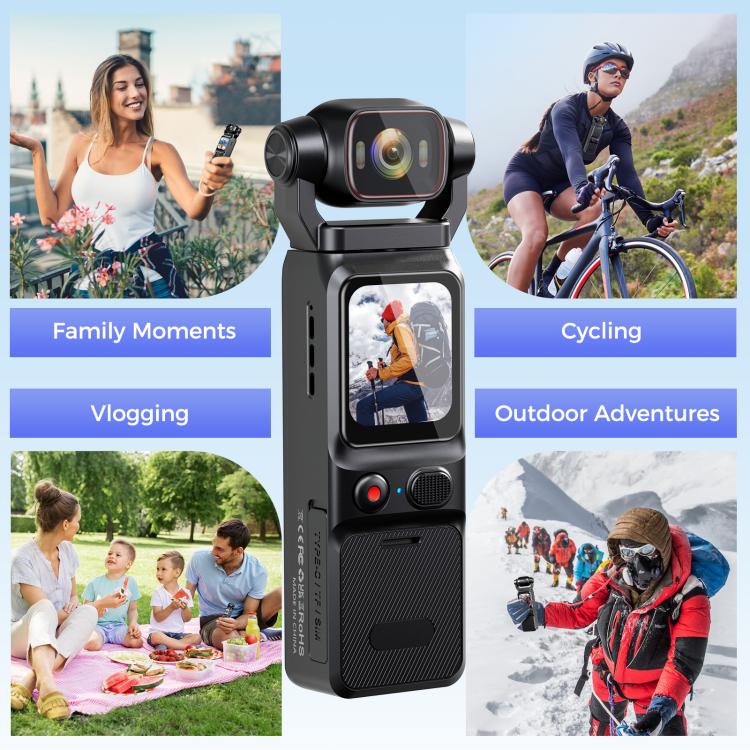 L18 Outdoor Recording Gyroscope Stabilization Camera 1.69 Inch Touch Screen 4K Wireless Action Camera, L18