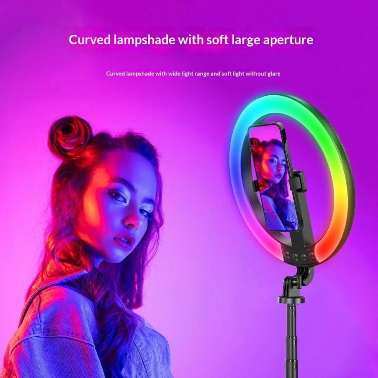 P61RGB For Phone Live Streaming Lighting Equipment Remote Control Selfie Ring Light Tripod