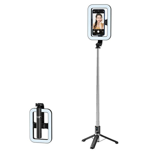 P99X For Live Streaming / Photography Tripod Ring Light 360-Degree Rotating 8 inch Square Lamp, P99X