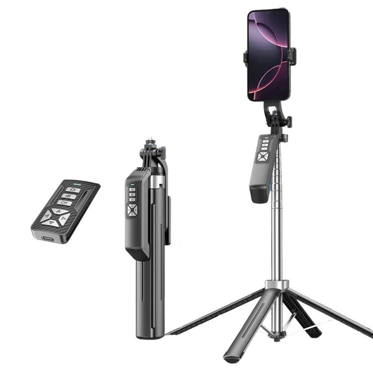 P18TK Anti-Shake Handheld Stabilizer 1.8m Extendable 4-leg Tripod Bluetooth Selfie Stick, P18TK