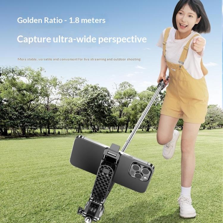 P18TK Anti-Shake Handheld Stabilizer 1.8m Extendable 4-leg Tripod Bluetooth Selfie Stick, P18TK