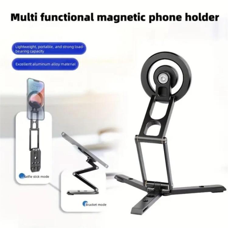 CX-01 Folding Adjustable Aluminum Alloy Magnetic Phone Holder Tripod