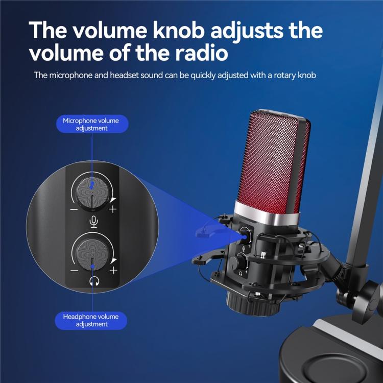 YANMAI X3R For Live Streaming / Recording RGB Lighting Desktop Noise Reduction Capacitor Microphone
