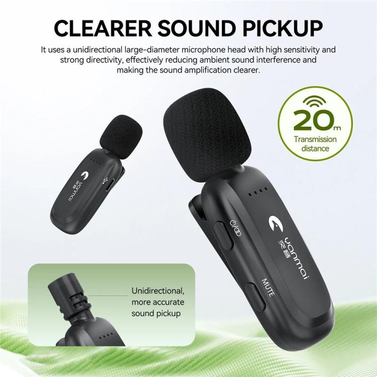 YANMAI K5 Teaching / Training 2.4G Wireless Bluetooth Voice Amplifier Lapel Microphone