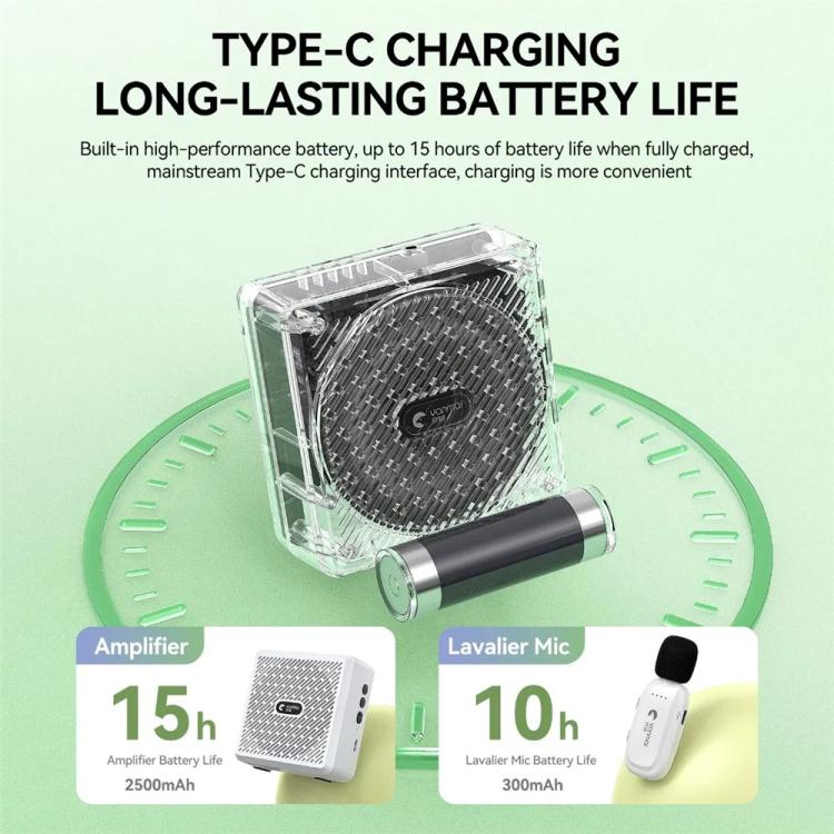 YANMAI K5 Teaching / Training 2.4G Wireless Bluetooth Voice Amplifier Lapel Microphone
