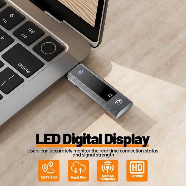 Wireless HDMI Extender 4K HD Decode 1080P Output For PC / Laptop / Projector / TV Box