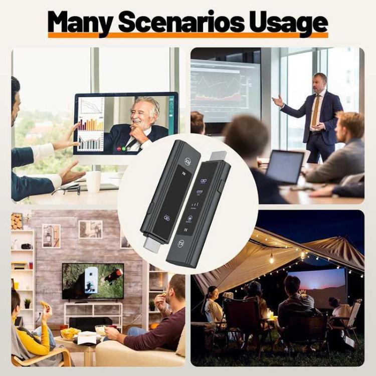 Wireless HDMI Extender 4K HD Decode 1080P Output For PC / Laptop / Projector / TV Box