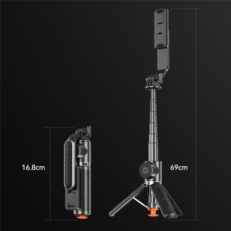 T01 Photography Mini Selfie Stick 69cm Extendable Tripod Bluetooth Remote Phone Holder Stand