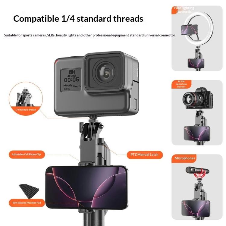 T02TK Bluetooth Remote Control Phone Tripod Stand 360 Degrees Rotation Selfie Stick Tripod, T02TK