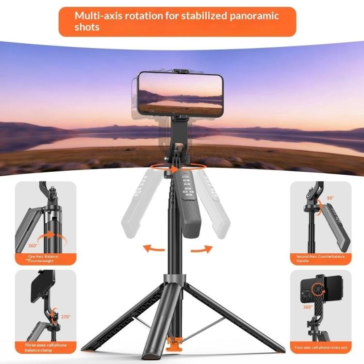 T02TK Bluetooth Remote Control Phone Tripod Stand 360 Degrees Rotation Selfie Stick Tripod, T02TK