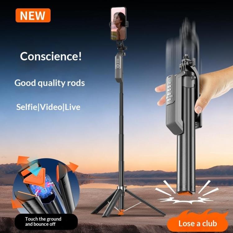 T02TK Bluetooth Remote Control Phone Tripod Stand 360 Degrees Rotation Selfie Stick Tripod, T02TK