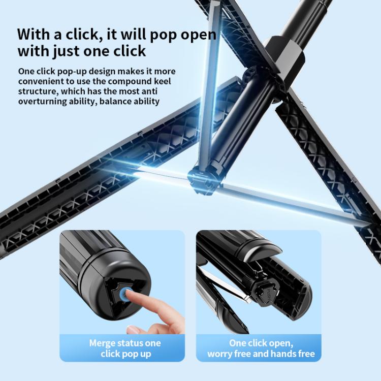 F01 For Live Streaming AI Smart Face Tracking Gimbal Selfie Stick 192cm Telescopic Tripod Stand