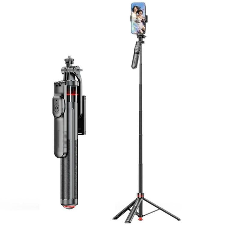 F06 Travel 1300mm Extendable Automatic Tripod One-Touch Deploy Selfie Stick Holder, F06