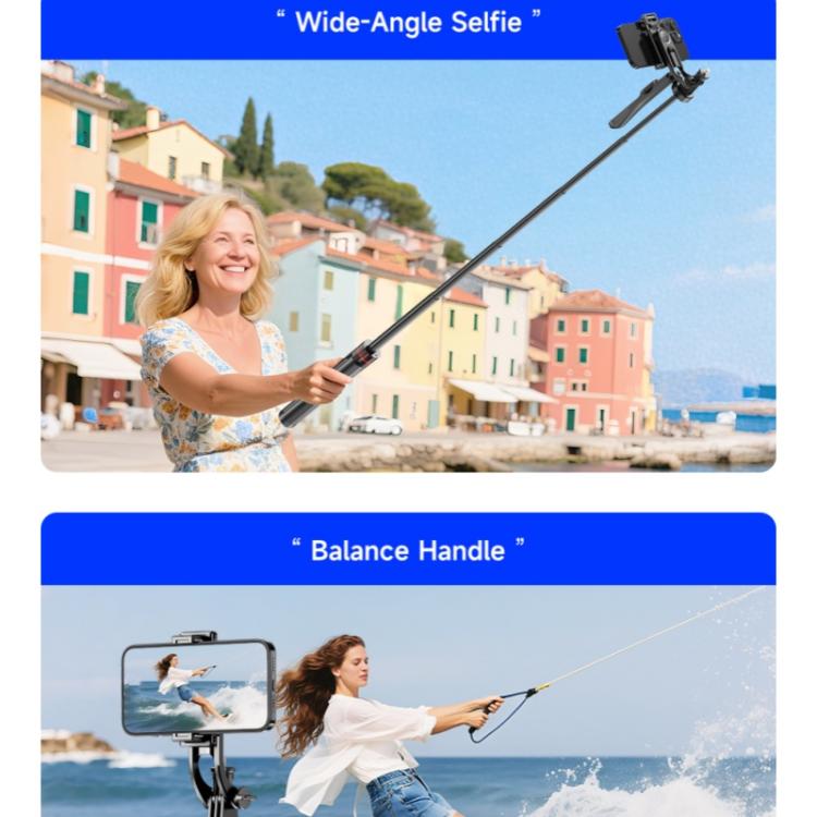 F06 Travel 1300mm Extendable Automatic Tripod One-Touch Deploy Selfie Stick Holder, F06
