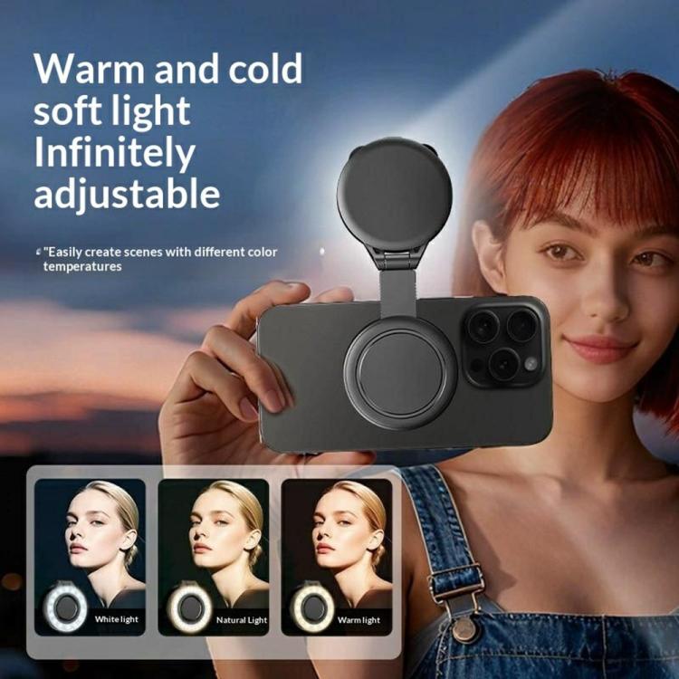 D13 For Phone Portable LED Fill Light 3 Color Modes Photography Magnetic Ring Light