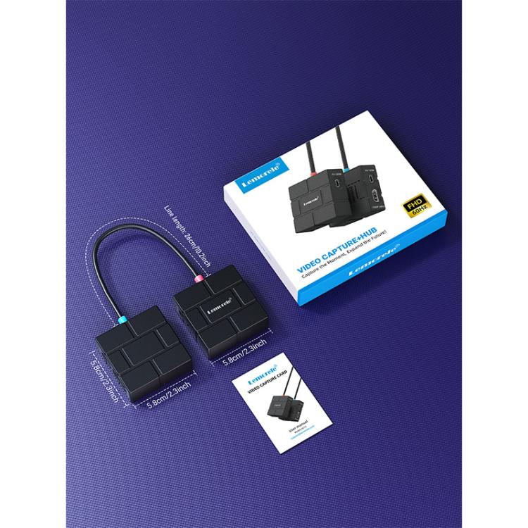 Lemorele AC12 Mini HDMI Capture Card, Type-C Low Latency Loopout Plug and Play, AC12