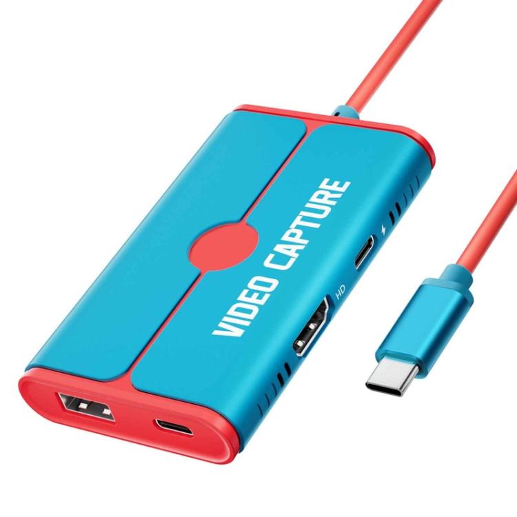Lemorele AC08-1 4K HDMI Video Capture Card Game Live Recording Adapter, AC08(black), AC08(Lake Blue)