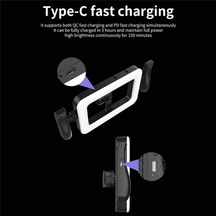 K03 Bluetooth Phone Remote Control Holder Handheld Ring Light 3 Color Temperature LED Fill Light