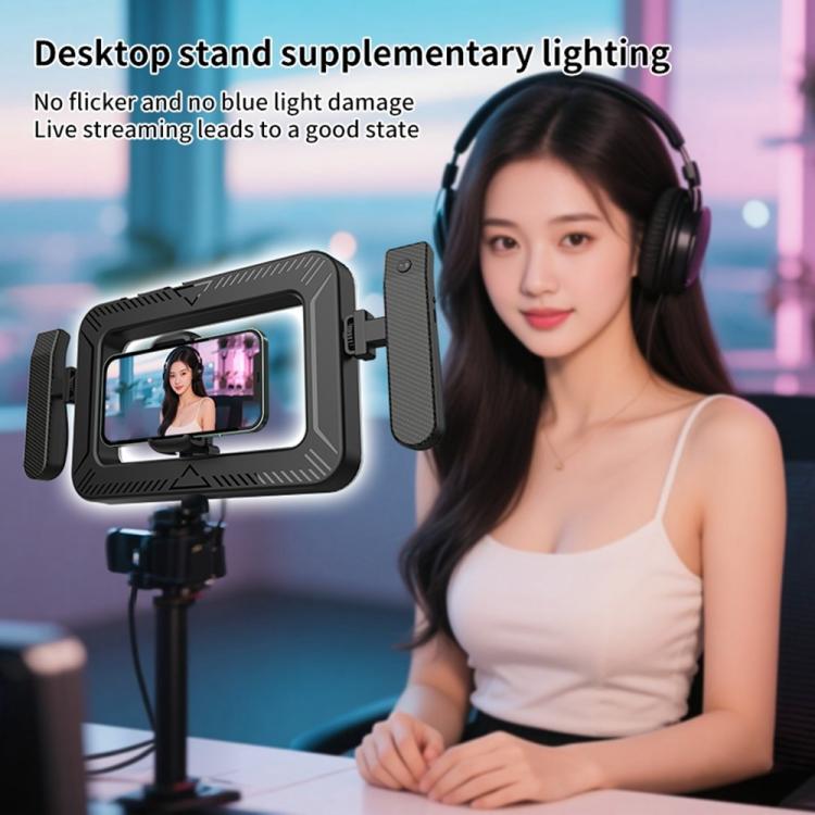 K03 Bluetooth Phone Remote Control Holder Handheld Ring Light 3 Color Temperature LED Fill Light