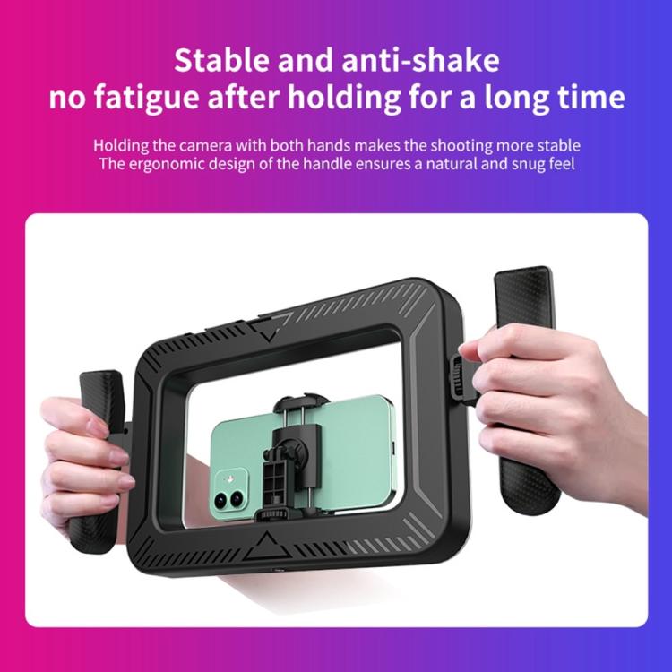 K03 Bluetooth Phone Remote Control Holder Handheld Ring Light 3 Color Temperature LED Fill Light