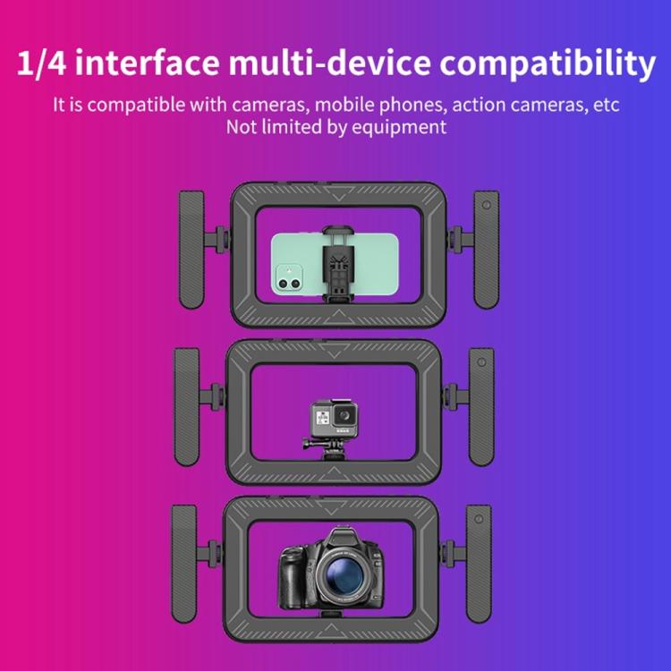 K03 Bluetooth Phone Remote Control Holder Handheld Ring Light 3 Color Temperature LED Fill Light
