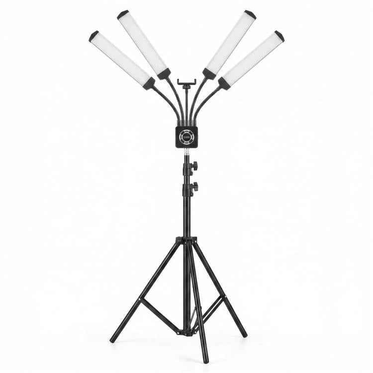 HD-150XJ 3200K-5600K Adjustable Remote Control 65W LED Photography Light 4-Arm Fill Light, US Plug, EU Plug, UK Plug, AU Plug