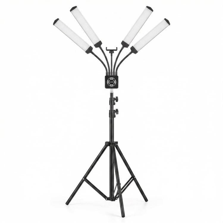 HD-150XJ 3200K-5600K Adjustable Remote Control 65W LED Photography Light 4-Arm Fill Light, US Plug, EU Plug, UK Plug, AU Plug
