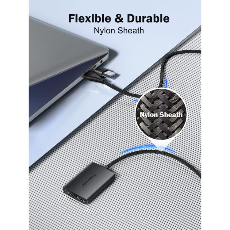 Lemorele HD10 USB / Type-C to HDMI-compatible Computer Phone HD Screen Adapter, HD10