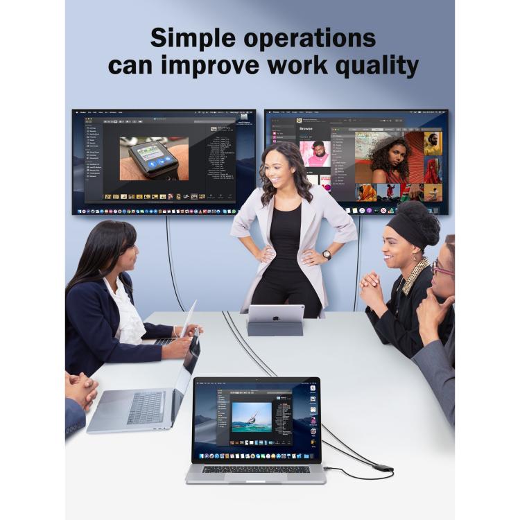 Lemorele HD10 USB / Type-C to HDMI-compatible Computer Phone HD Screen Adapter, HD10
