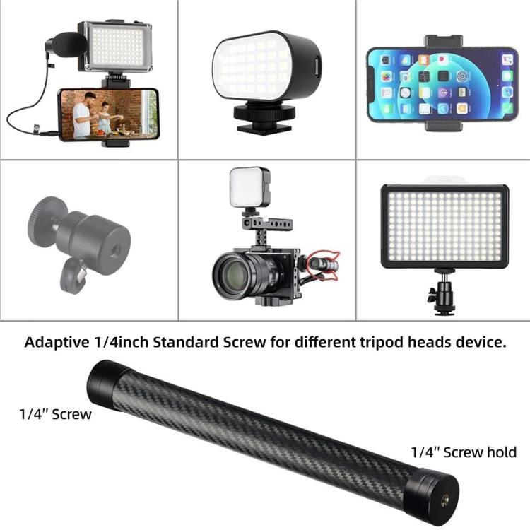 KE-36 For DJI RS3 / RS4 Gimbal Stabilizer 1 / 4 inch Screw Mount 35cm Carbon Fiber Extension Rod