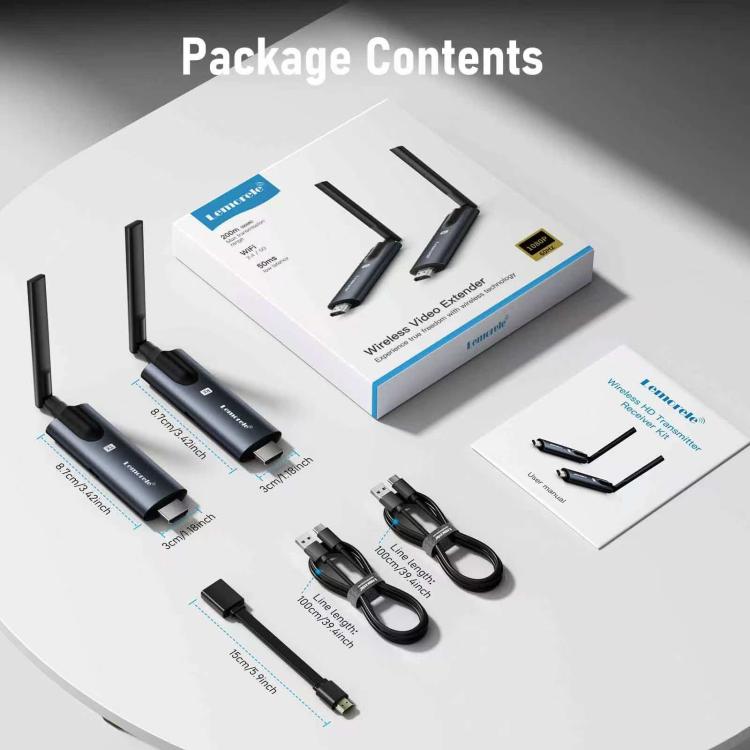 Lemorele R1040 HDMI Wireless Extender 1 TX 4 RX 1080P HD Multi-Screen Video Transmitter