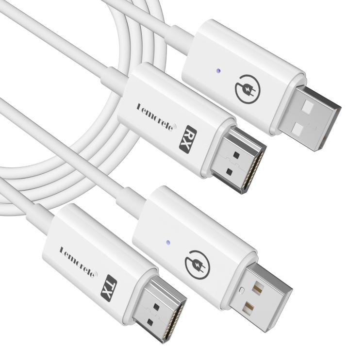 Lemorele P100 HDMI-compatible Wireless Transmitter Set 1080P 5GHz WiFi 50M Long Range Adapter