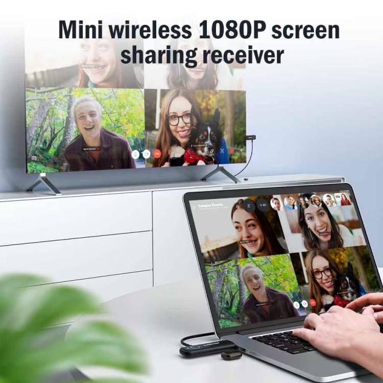 Lemorele G57 1 Receiver 8 Transmitters HDMI-compatible Wireless Set 1080P 50M WiFi Presentation Adapter