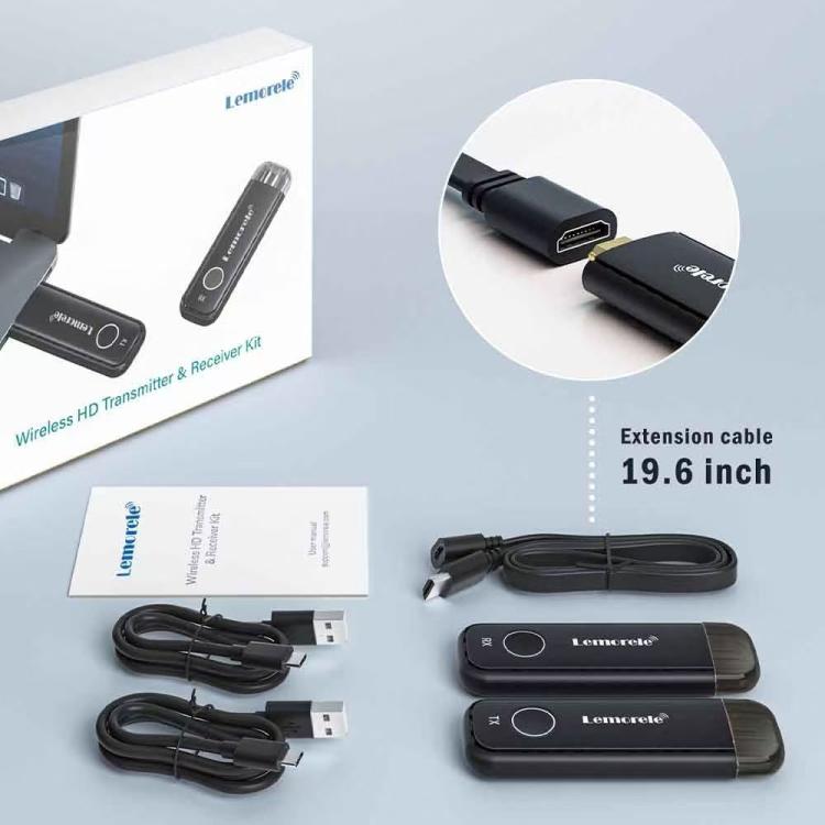 Lemorele G57 1 Receiver 8 Transmitters HDMI-compatible Wireless Set 1080P 50M WiFi Presentation Adapter