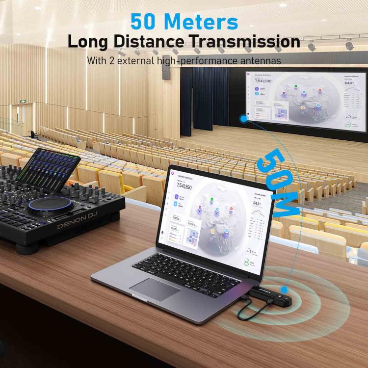 Lemorele P50 1 Receiver 8 Transmitters HDMI-compatible Wireless Set 4K 50M WiFi Presentation Adapter